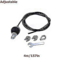 (Adjustable-4M) Cavo in acciaio resistente da 2 m a 5 m, fune di ricambio per pulegge da palestra domestica, diametro 5 mm JV
