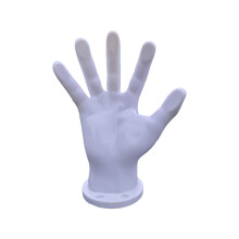 (White) Simulated Hand Sculpture PVC Basketball Football Display Various Scenarios Skin Color