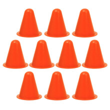 (orange) 10 Pack Plastic Skate Marker Cones for Roller Skating Practice Blue