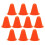 (orange) 10 Pack Plastic Skate Marker Cones for Roller Skating Practice Blue 1