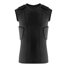 (M) Padded Compression Shirt with Rib & Back Protectors for Baseball Football Basketball XXL
