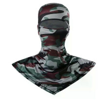(Camouflage Green) High Elastic Mesh Balaclava Neck Face Cover for Cycling Skiing Motorcycle Hiking