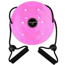(Pink) Disque de torsion pour la taille, idéal pour le fitness à domicile - Outil d'exercice de renforcement du tronc et de modelage corporel