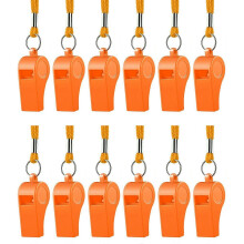 (Orange) 12 gwizdków sędziowskich z linką, głośny, wyraźny dźwięk, do koszykówki i siatkówki, kolor zielony