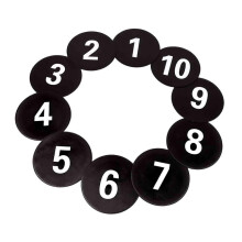 (black) 10 Stück nummerierte Bodenmarkierungen für Basketball- und Fußballtrainingsplätze