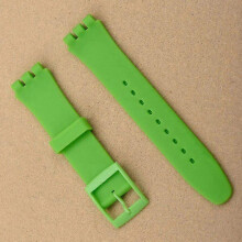 (green, 16mm) Ersättningsklockarmband för Swatch - Mjukt TPU-silikonarmband 17mm 19mm 20mm