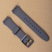 (grey, 20mm) Ersatzarmband für Swatch – Weiches TPU-Silikonarmband, 17 mm, 19 mm, 20 mm