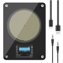0.01-999.99Hz Adjustable 7.83Hz Schumann Resonance Generator Sine Wave Generator Rechargeable 4 Port AUX Output Black