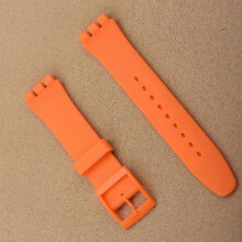 (orange, 16mm) Ersättningsklockarmband för Swatch - Mjukt TPU-silikonarmband 17mm 19mm 20mm