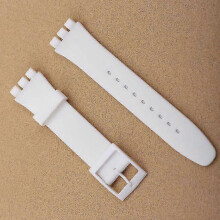 (white, 16mm) Ersatzarmband für Swatch – Weiches TPU-Silikonarmband, 17 mm, 19 mm, 20 mm