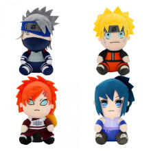 (blue, 1pcs) New Naruto Plush Toy Anime Ninja Dolls Naruto Kakashi Sasuke Gaara Sitting Cute Stuffed Dolls for Fans
