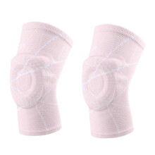 (pink, M) Genouillères de basketball pour enfants, absorbant les chocs, en nylon respirant, noires, taille S