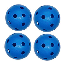 (Blue) 4x Competition Floorball Balls 26 Holes Portable Unihockey