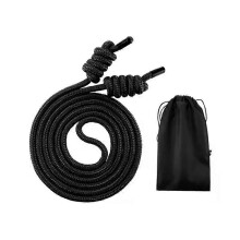 (Black 12mm) Corde à sauter lestée Flow Rope pour un entraînement de fitness intense, idéale pour hommes et femmes, à domicile ou en extérieur.