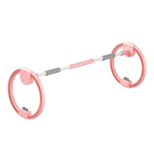 (Pink) Cerchio da fitness ergonomico con pesi per esercizi silenziosi azionati a manovella.
