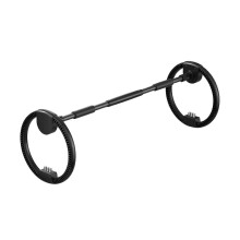 (Black) Ergonomisk viktad fitnessring för tyst handvevad träning