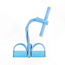 (blue) Ensemble de bandes de résistance multifonctions avec 6 tubes pour le yoga, les étirements et les entraînements à domicile.
