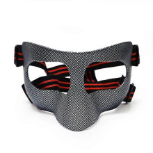 (grey-black) Adjustable Anti-Collision Basketball Nose Guard Face Shield Protective Mask