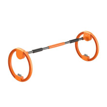(Orange) Cerf de fitness lesté ergonomique pour exercices silencieux à manivelle