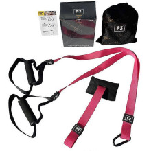 (Pink 3) Système d'entraînement en suspension tout-en-un TRX - Salle de sport à domicile avec accès au club d'entraînement TRX