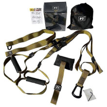 (Army Green 5) Système d'entraînement en suspension tout-en-un TRX - Salle de sport à domicile avec accès au club d'entraînement TRX