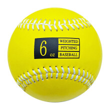 (6 OZ) Heavy Synthetic Leather Weighted Training Ball for Baseball Drill & Fitness Multicolor