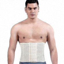 (Beige, XL) Corset gainant à baleines en acier pour homme, ceinture de sudation, gainage du ventre, sculptant la silhouette.