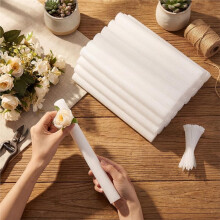 White Foam Cylinders for with 200 Pcs Zip Ties for DIY Crafts and Arts Supplies Floral Arrangements Modeling
