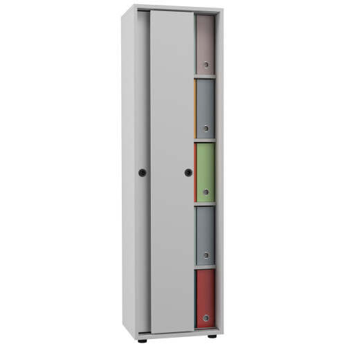 (Chipboard, Black) Office cabinet filing cabinet Ulas 5-fold
