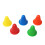 (Red) 10 Pack Plastic Skate Marker Cones for Roller Skating Practice Blue 5
