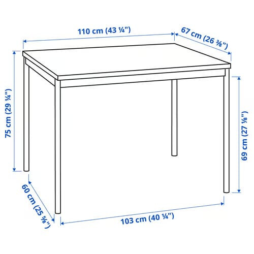 IKEA SANDSBERG Table & 4 Chairs Black 2