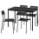 IKEA SANDSBERG Table & 4 Chairs Black 1