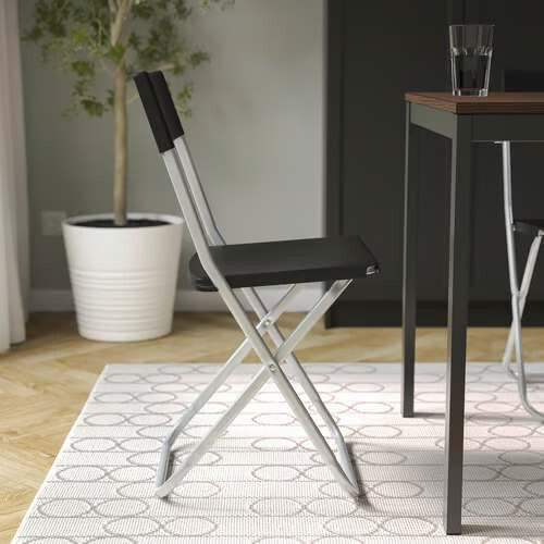 IKEA GUNDE Black Folding Chair 2