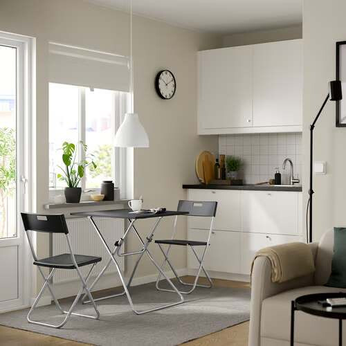IKEA GUNDE Black Folding Chair 1