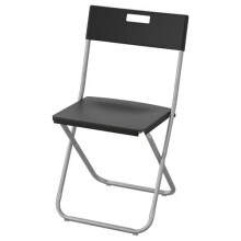 IKEA GUNDE Black Folding Chair