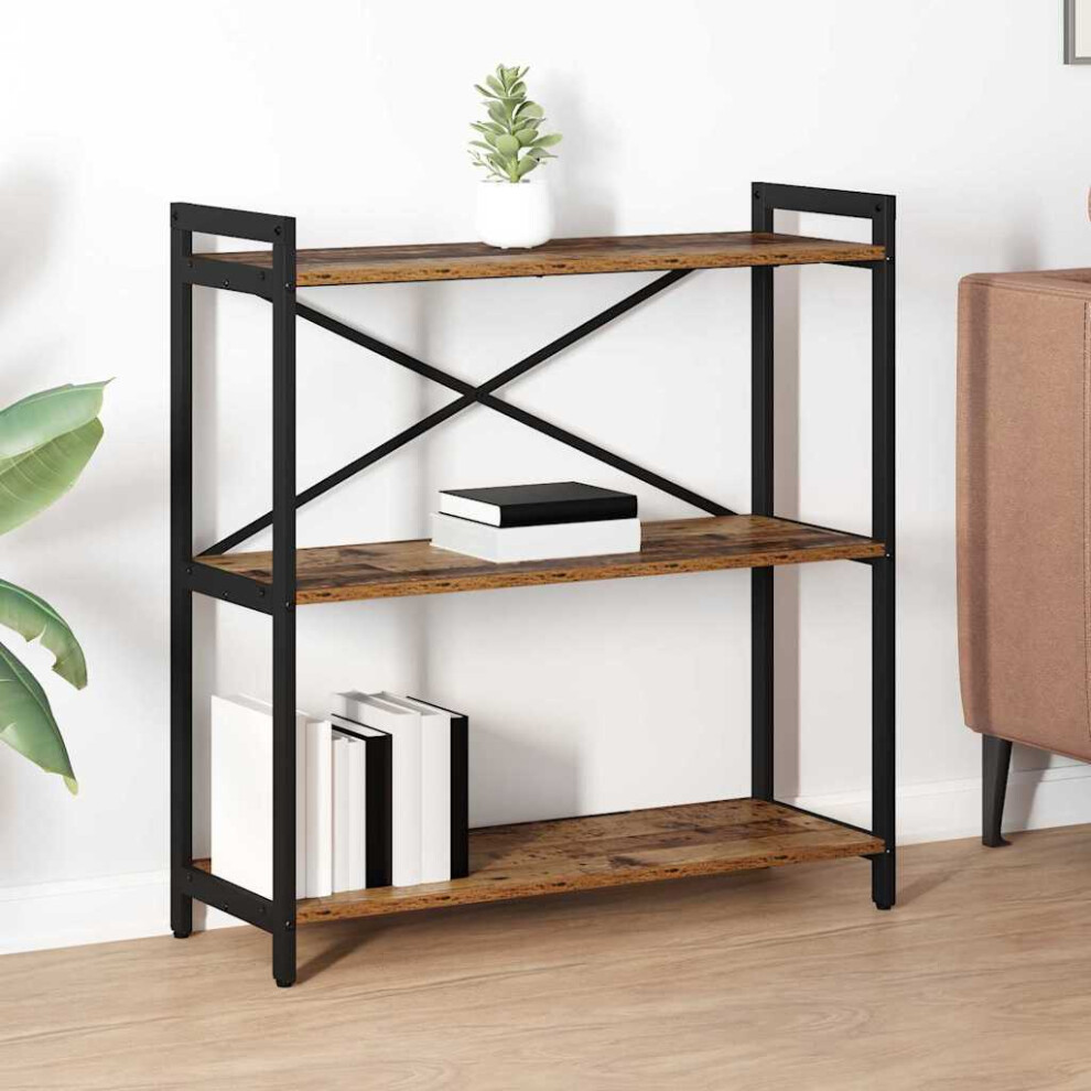 Vidaxl Bookshelf Old Wood 80 X 30 X 85 Cm Engineered Wood