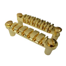 Guitar Bridge Top Hanging String Individual Saddles Guitar Bridge Tailpiece Golden