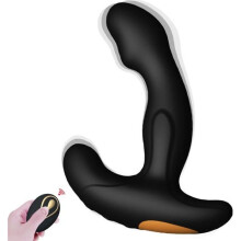 Wireless Anal Prostate Massager with Remote Control, Silicone Butt Plug, 12 Modes, Black