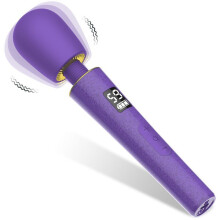 Vibratore a bacchetta con display LCD, massaggiatore intimo per uomini e donne, massaggiatore in silicone per adulti