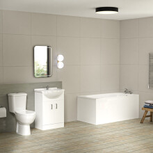 Bathroom Suite 1500mm Round Bathtub With 550mm Freestanding Vanity and Toilet