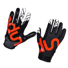 Baseball Hitting Gloves Football Gloves Full Finger Baseball Gloves for Adult Black red M