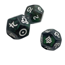 3pcs Mystical D12 Glitters Dices Professional Balanced Divination Dices Color number 3