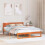 VidaXL vidaXL Bed Frame with Headboard Wax Brown 150 x 200 cm Solid Pine Wood 1