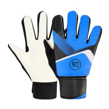 Goalkeeper Gloves Football Training Gloves Latex Support Football Game Gloves Blue No. 05