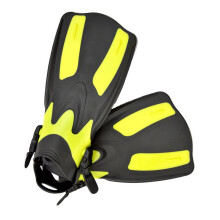 Adjustable Swimming Fins Light weights Travel Size Flippers Short Snorkeling Yellow large