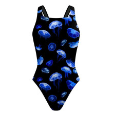 Women Bathing Suit 1 Pc Swimsuit Tummy Control Swimming Suit V-Neck Swimwear Pattern 5 XL