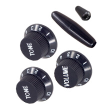Plastic Guitar Knobs Plastic Texture for Electric Guitar Volumes and Black and white char