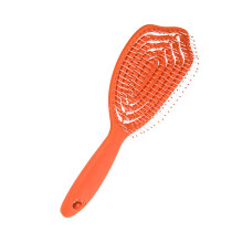 Ergonomic Detangling Brush Hollow out Curved Hair Comb For Different Hair Type Orange