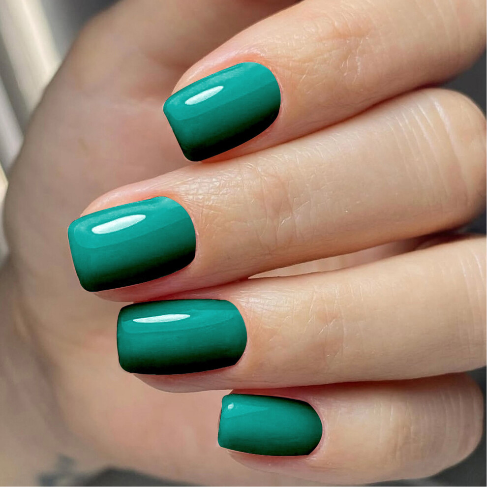 24pcs Full Cover Press on Nail Square Glossy False Nail For Various Occasion