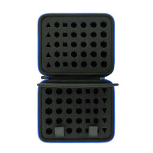 Travel Friendly Dices Organizers Box with Partitioned Tray and Comfortable Handle Blue